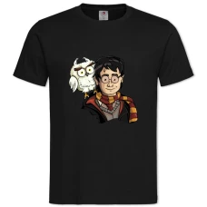 THarry Potter With Owl -shirt with Print Harry Potter With Owl - 2XL black