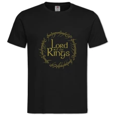 TThe Lord Of The Rings Yellow Logo -shirt with Print The Lord Of The Rings Yellow Logo - 2XL black