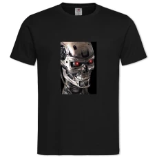 TThe Terminator Face -shirt with Print The Terminator Face - 2XL black