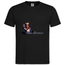 TThe Terminator Logo Arnold Schwarzenegger -shirt with Print The Terminator Logo Arnold Schwarzenegger - 2XL black
