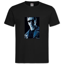 TThe Terminator Arnold Schwarzenegger -shirt with Print The Terminator Arnold Schwarzenegger - 2XL black