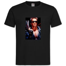 TThe Terminator Hero Arnold Schwarzenegger -shirt with Print The Terminator Hero Arnold Schwarzenegger - 2XL black