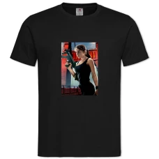 TThe Terminator Sarah Connor Print -shirt with Print The Terminator Sarah Connor Print - 2XL black