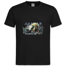 Футболка с принтом Аватар Вселенная Логотип - 2XL черная