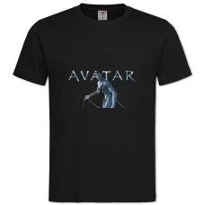 Футболка с принтом Аватар Логотип Нейтири - 2XL черная