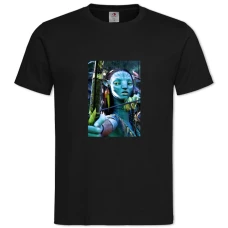 Футболка с принтом Аватар Нейтири Стрельба Из Лука - 2XL черная