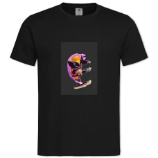 TX-Men Wolverine Cute Art -shirt with Print X-Men Wolverine Cute Art - 2XL black