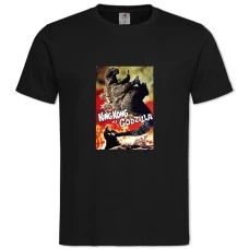 Футболка з принтом Годзилла І Король Kong - 2XL чорна