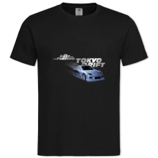 Футболка с принтом Форсаж Синяя Машина - 2XL черная