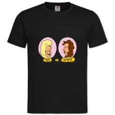 Футболка с принтом Бивис И Баттхед Арт - 2XL черная
