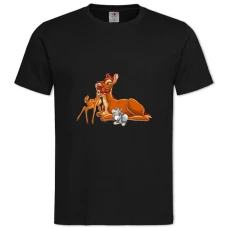Футболка с принтом Бемби Главные Герои - 2XL черная
