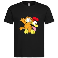 TGarfield With Dog -shirt with Print Garfield With Dog - 2XL black