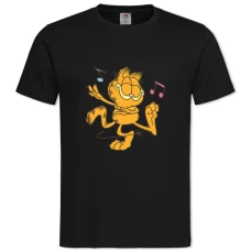 TGarfield Music Cat -shirt with Print Garfield Music Cat - 2XL black
