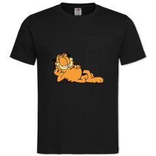 TGarfield Funny Cat -shirt with Print Garfield Funny Cat - 2XL black