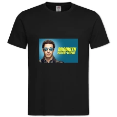 Футболка с принтом Бруклин 9-9 Главная Тема - 2XL черная
