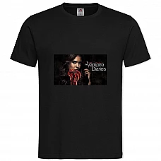 TThe Vampire Diaries Elena Gilbert Hero -shirt with Print The Vampire Diaries Elena Gilbert Hero - 2XL black
