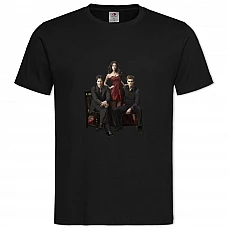 TThe Vampire Diaries Main Heroes Theme -shirt with Print The Vampire Diaries Main Heroes Theme - 2XL black