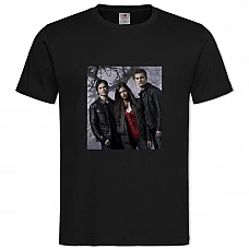 TThe Vampire Diaries Main Characters Theme Print -shirt with Print The Vampire Diaries Main Characters Theme Print - 2XL black