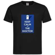 TDoctor Who Keep Calm -shirt with Print Doctor Who Keep Calm - 2XL black