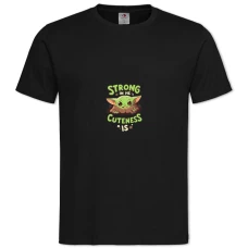 TThe Mandalorian Strong Cuteness Print -shirt with Print The Mandalorian Strong Cuteness Print - 2XL black