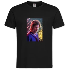 TStranger Things Steve Harrington -shirt with Print Stranger Things Steve Harrington - 2XL black