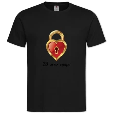 TValentine's Day Heart -shirt with Print Valentine's Day Heart - 2XL black