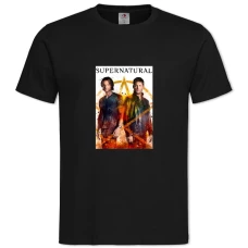 TSupernatural Winchester Brothers -shirt with Print Supernatural Winchester Brothers - 2XL black