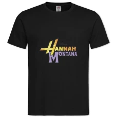 Футболка с принтом Ханна Монтана Логотип - 2XL черная