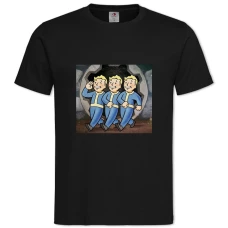 Футболка с принтом Фоллаут Триплет - 2XL черная