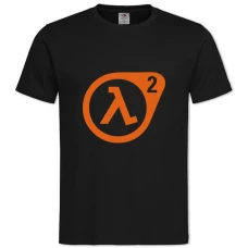 Футболка с принтом Халф Лайф 2 Логотип - 2XL черная