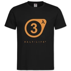 Футболка с принтом Халф Лайф 3 Логотип - 2XL черная