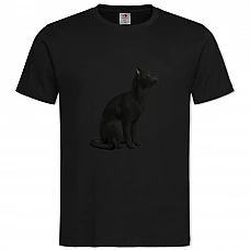 Футболка с принтом Черная Кошка Принт - 2XL черная