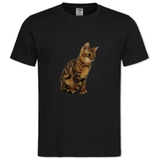 TCat Sits -shirt with Print Cat Sits - 2XL black
