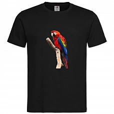 TRed Parrot -shirt with Print Red Parrot - 2XL black