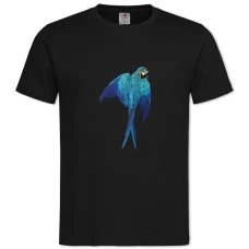 TBlue Parrot -shirt with Print Blue Parrot - 2XL black