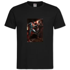 Футболка с принтом Инджастис Битва - 2XL черная