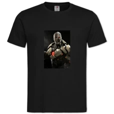 Футболка с принтом Инджастис Киборг - 2XL черная