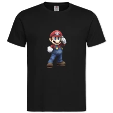 TMario Main Hero -shirt with Print Mario Main Hero - 2XL black