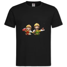 TMario Heroes Print -shirt with Print Mario Heroes Print - 2XL black