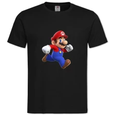 TMario Running Hero -shirt with Print Mario Running Hero - 2XL black