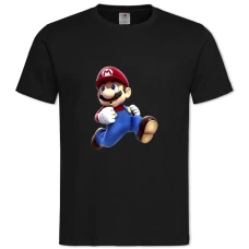 TMario Cute Hero -shirt with Print Mario Cute Hero - 2XL black