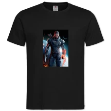 TMass Effect Main Hero Print -shirt with Print Mass Effect Main Hero Print - 2XL black