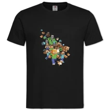 Футболка с принтом Майнкрафт Вселенная - 2XL черная