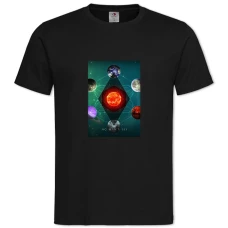 Футболка з принтом Ноу Менс Скай Галактика - 2XL чорна