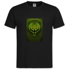 Футболка с принтом Квейк Логотип - 2XL черная