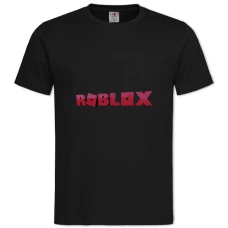 Футболка з принтом Роблокс Логотип - 2XL чорна