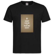 TThe Elder Scrolls Keep Calm And Fus Ro Dah -shirt with Print The Elder Scrolls Keep Calm And Fus Ro Dah - 2XL black