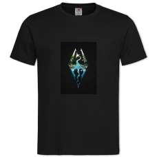 TThe Elder Scrolls Skyrim Logo Print -shirt with Print The Elder Scrolls Skyrim Logo Print - 2XL black