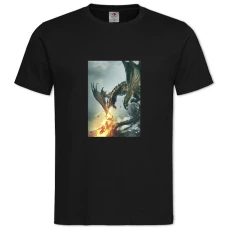 TThe Elder Scrolls Dragon Fire -shirt with Print The Elder Scrolls Dragon Fire - 2XL black