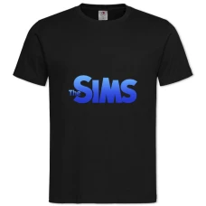 TThe Sims Blue Logo -shirt with Print The Sims Blue Logo - 2XL black